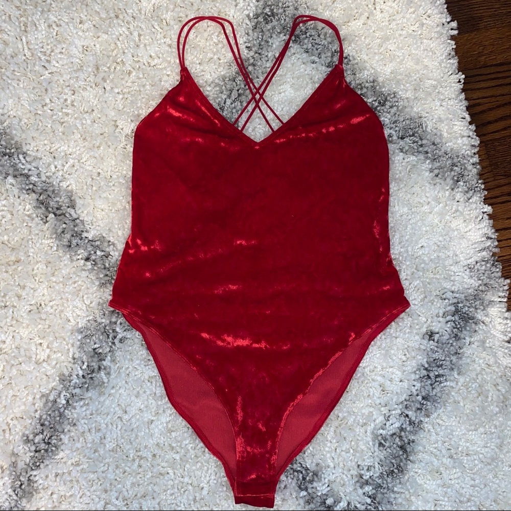 Red velvet bodysuit